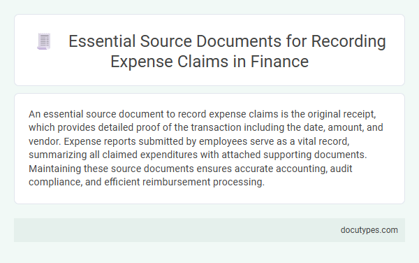 Essential Source Documents for Recording Expense Claims in Finance