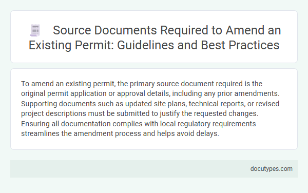 Source Documents Required to Amend an Existing Permit: Guidelines and Best Practices
