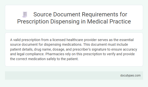 Source Document Requirements for Prescription Dispensing in Medical Practice