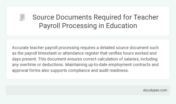 Source Documents Required for Teacher Payroll Processing in Education