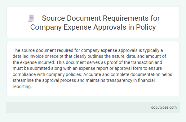 Source Document Requirements for Company Expense Approvals in Policy