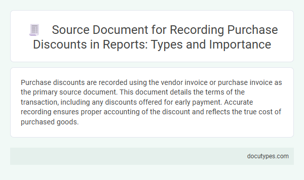 Source Document for Recording Purchase Discounts in Reports: Types and Importance