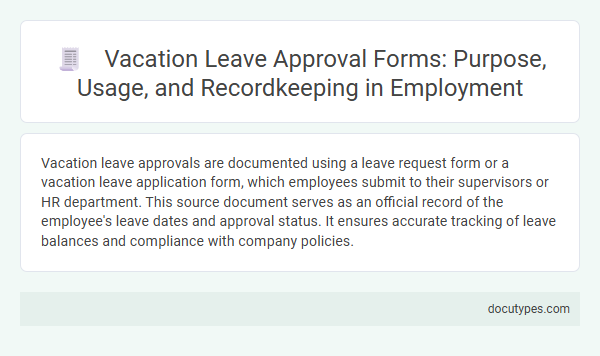 Vacation Leave Approval Forms: Purpose, Usage, and Recordkeeping in Employment