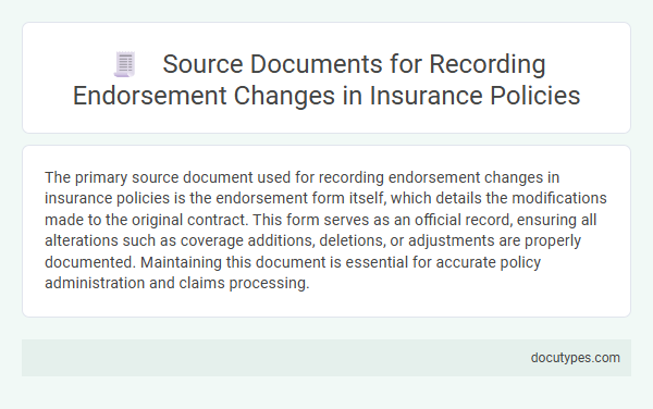 Source Documents for Recording Endorsement Changes in Insurance Policies