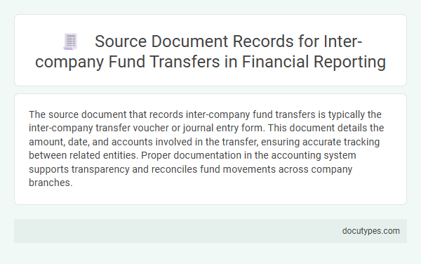 Source Document Records for Inter-company Fund Transfers in Financial Reporting