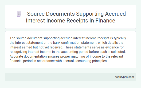 Source Documents Supporting Accrued Interest Income Receipts in Finance
