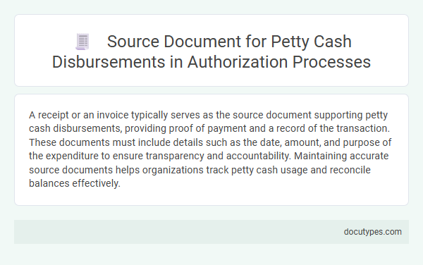 Source Document for Petty Cash Disbursements in Authorization Processes