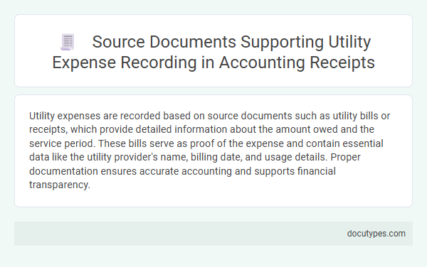 Source Documents Supporting Utility Expense Recording in Accounting Receipts
