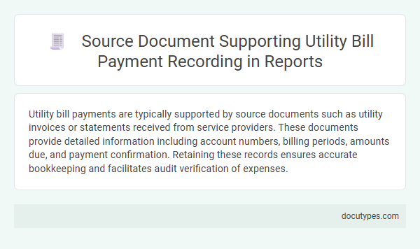 Source Document Supporting Utility Bill Payment Recording in Reports