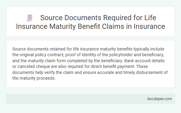 Source Documents Required for Life Insurance Maturity Benefit Claims in Insurance