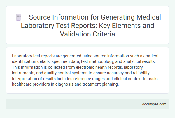 Source Information for Generating Medical Laboratory Test Reports: Key Elements and Validation Criteria