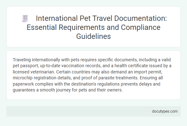 International Pet Travel Documentation: Essential Requirements and Compliance Guidelines