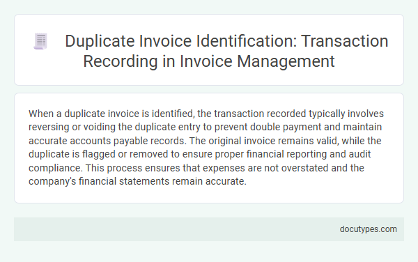 Duplicate Invoice Identification: Transaction Recording in Invoice Management
