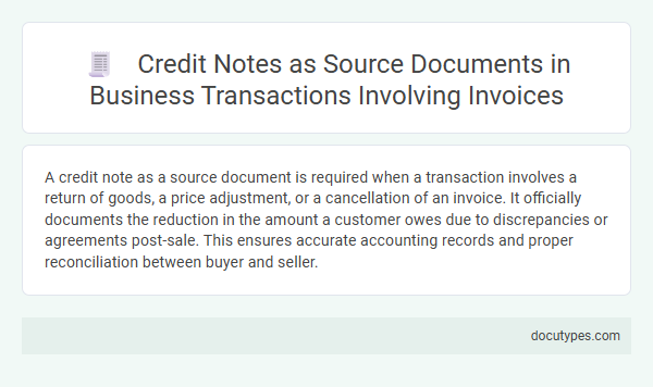 Credit Notes as Source Documents in Business Transactions Involving Invoices