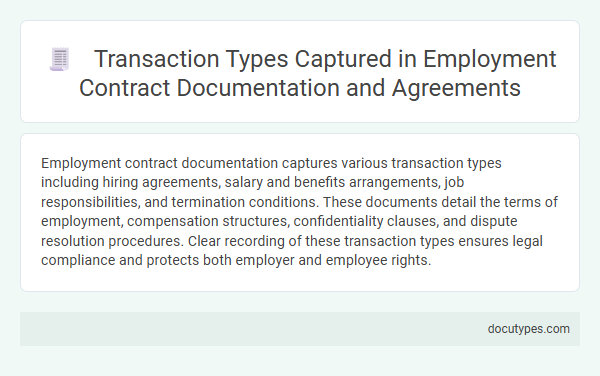 Transaction Types Captured in Employment Contract Documentation and Agreements