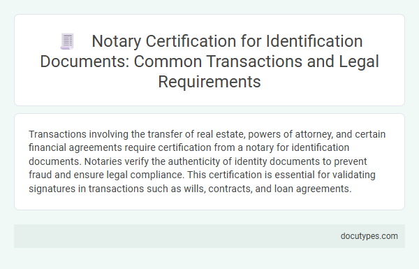 Notary Certification for Identification Documents: Common Transactions and Legal Requirements