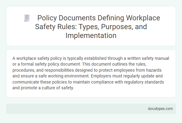 Policy Documents Defining Workplace Safety Rules: Types, Purposes, and Implementation