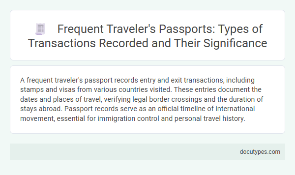 Frequent Traveler's Passports: Types of Transactions Recorded and Their Significance