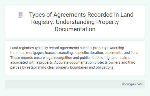 Types of Agreements Recorded in Land Registry: Understanding Property Documentation