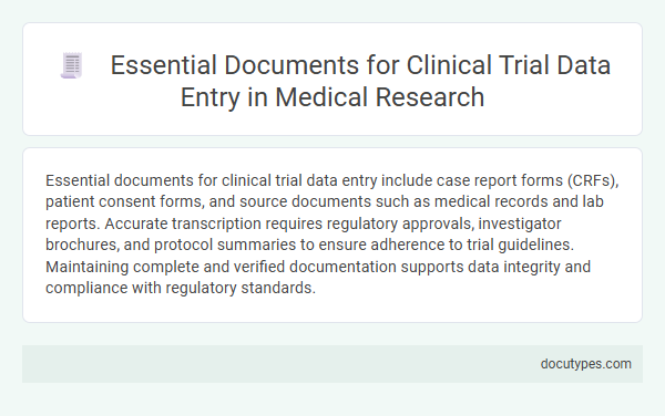 Essential Documents for Clinical Trial Data Entry in Medical Research