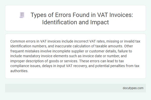 Types of Errors Found in VAT Invoices: Identification and Impact