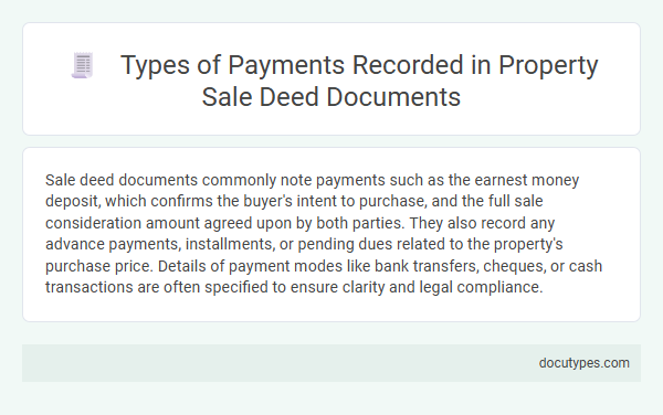 Types of Payments Recorded in Property Sale Deed Documents