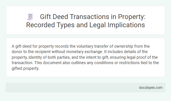 Gift Deed Transactions in Property: Recorded Types and Legal Implications