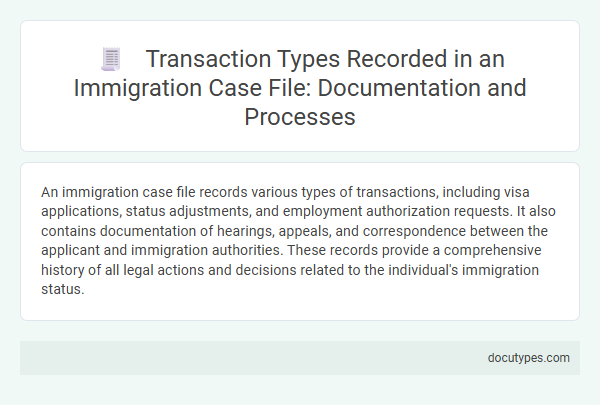 Transaction Types Recorded in an Immigration Case File: Documentation and Processes