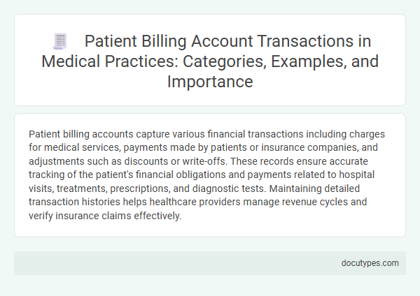 Patient Billing Account Transactions in Medical Practices: Categories, Examples, and Importance
