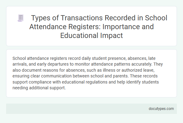 Types of Transactions Recorded in School Attendance Registers: Importance and Educational Impact