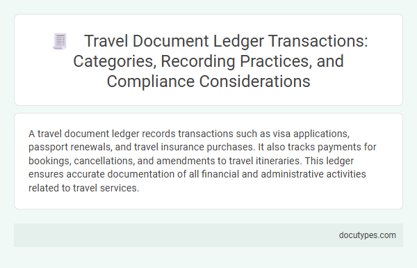 Travel Document Ledger Transactions: Categories, Recording Practices, and Compliance Considerations