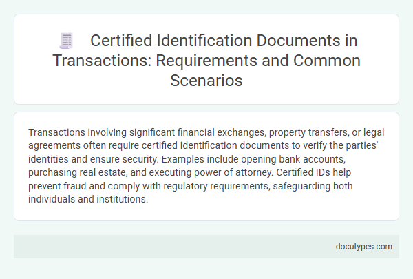 Certified Identification Documents in Transactions: Requirements and Common Scenarios
