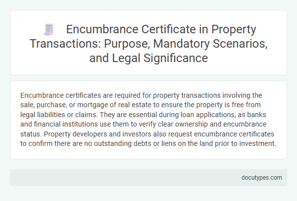 Encumbrance Certificate in Property Transactions: Purpose, Mandatory Scenarios, and Legal Significance