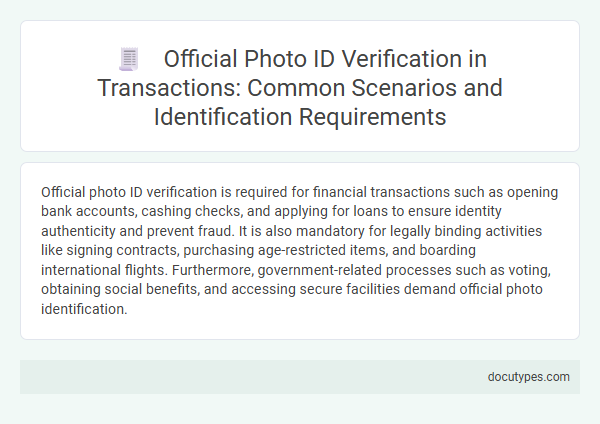 Official Photo ID Verification in Transactions: Common Scenarios and Identification Requirements