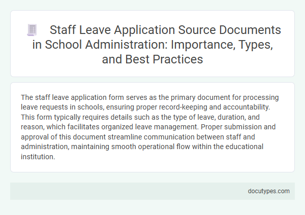 Staff Leave Application Source Documents in School Administration: Importance, Types, and Best Practices