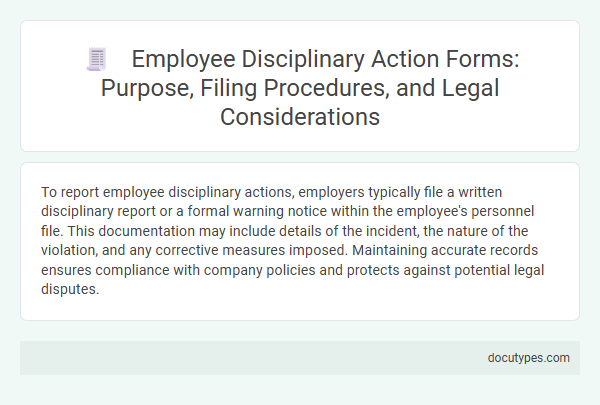 Employee Disciplinary Action Forms: Purpose, Filing Procedures, and Legal Considerations