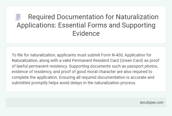 Required Documentation for Naturalization Applications: Essential Forms and Supporting Evidence