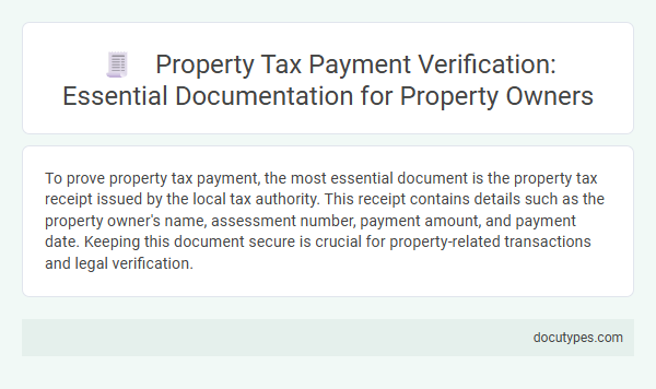 Property Tax Payment Verification: Essential Documentation for Property Owners