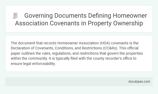 Governing Documents Defining Homeowner Association Covenants in Property Ownership