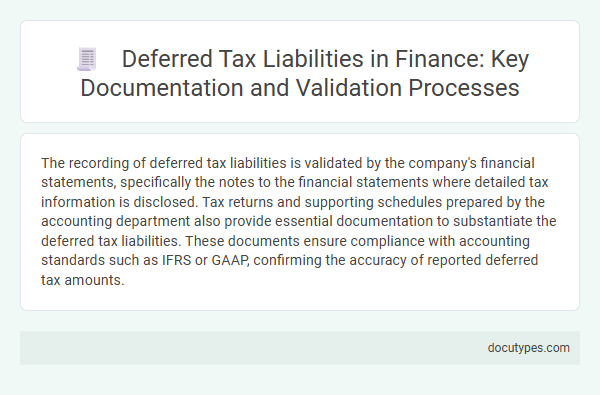 Deferred Tax Liabilities in Finance: Key Documentation and Validation Processes
