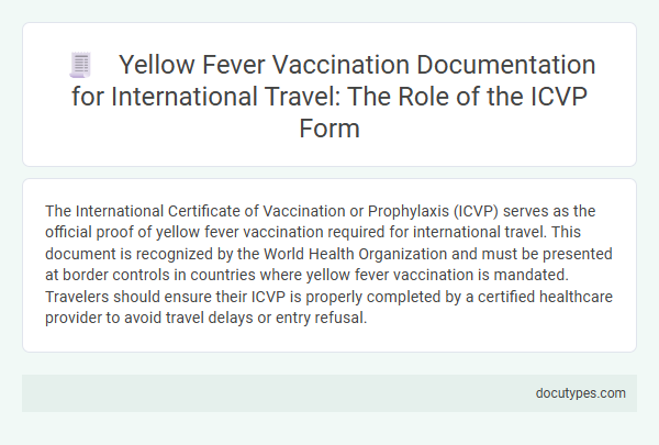 Yellow Fever Vaccination Documentation for International Travel: The Role of the ICVP Form