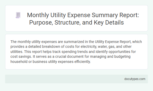 Monthly Utility Expense Summary Report: Purpose, Structure, and Key Details