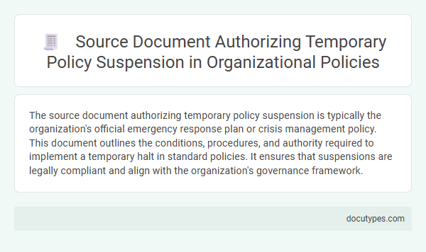 Source Document Authorizing Temporary Policy Suspension in Organizational Policies
