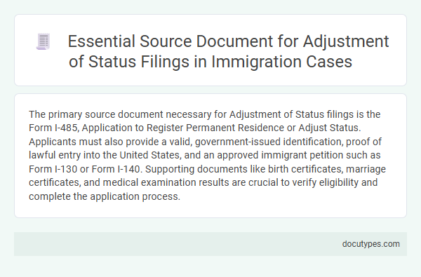 Essential Source Document for Adjustment of Status Filings in Immigration Cases
