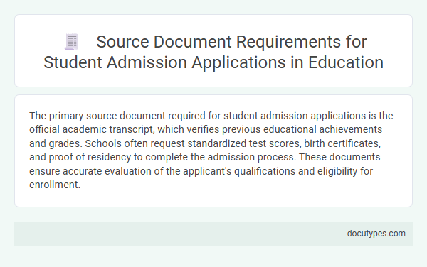Source Document Requirements for Student Admission Applications in Education