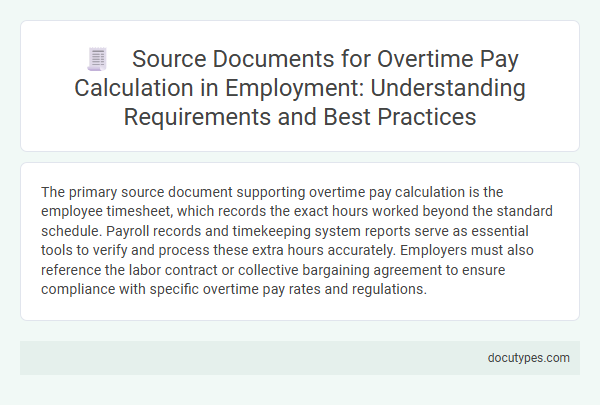 Source Documents for Overtime Pay Calculation in Employment: Understanding Requirements and Best Practices