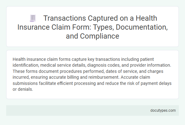 Transactions Captured on a Health Insurance Claim Form: Types, Documentation, and Compliance