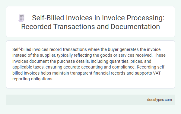 Self-Billed Invoices in Invoice Processing: Recorded Transactions and Documentation