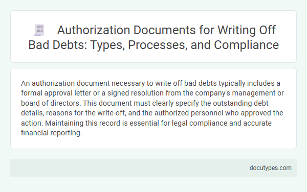 Authorization Documents for Writing Off Bad Debts: Types, Processes, and Compliance