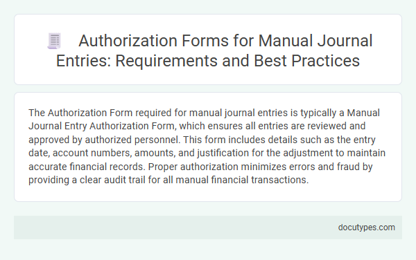 Authorization Forms for Manual Journal Entries: Requirements and Best Practices